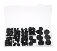 SILENRADAWN 170 Pièces Assortiment D'œillets en Caoutchouc, Kit de Passe-câbles en Caoutchouc pour Fil Métallique, Noir, pour Câbles et Fils, Installation Facile, Résistant la Chaleur,