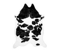 SILENRADAWN 1pièce Tapis Antidérapant Imitation Peau de Vache Petit Format Tapis Poil Ras Décoratif et Isolant pour Salon et Chambre Résistant à Humidité