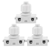 SILENRADAWN Bouton Poussoir Électronique Automatique sans Verrou Tête à Vis, Interrupteur de Lampe Blanc à Réarmement Automatique, pour Assemblage et Remplacement