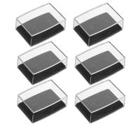 SILENRADAWN Coffret à Bijoux 6 Pièces pour Homme, Boîte Transparente Multifonctionnelle en Plastique, Présentation et Rangement de Boutons de Manchette pour Vie Quotidienne