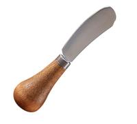 SILENRADAWN Couteau à Fromage Portable Manche en Bois et Lame en Acier Inoxydable, Racloir à Beurre et Grattoir à Confiture pour Soirées et Réception