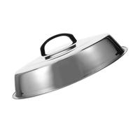 SILENRADAWN Couvercle INOX pour Barbecue Acier Inoxydable Dôme Haut pour Rôtissage et Cuisson Vapeur Accessoire Grill Adapté Cuisson Extérieur Contrôle Précis Température avec Ventilation