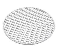 SILENRADAWN Grille Ronde en Acier Inoxydable Résistante pour Barbecue Intérieur et Extérieur, Panier Anti-Chute pour Steak et Burgers, pour Barbecue Argenté