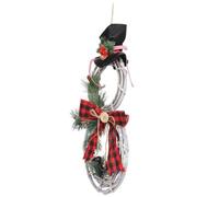 SILENRADAWN Guirlande Lumineuse LED pour Décoration de Noël Maison avec Tissu et Fil d'acier, Guirlande Rouge Suspendue pour Sapin, Fonctionne avec 2 Piles AA