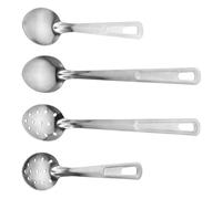 SILENRADAWN Kit Ustensiles Cuisine Inox 4 Pièces Cuillères à Passoire en Acier Inoxydable Multifonction pour Restaurant et Boutique de Fondue Couleur Argenté