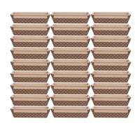 SILENRADAWN Lot de 25 Moules à Gâteau en Papier Ondulé Rectangulaires Résistants Cuisson, Réduisent la Pénétration D'huile, Faciles à Utiliser pour Pâtisserie Personnelle et Professionnelle