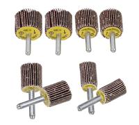 SILENRADAWN Lot de 8 Meules Abrasives à Lamelles Tige 6mm, Assortiment de Roues à Lamelles Rotatives 80, pour Ponçage et Polissage Professionnel D’outils Rotatifs Industriels Plusieurs styles