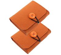 SILENRADAWN Paquet à Petites Bouteilles pour Huiles Essentielles 2 Pièces en Matériau Synthétique Marron, Portable et Élégant, Protège et Organise Vos Flacons sur Bureau ou Table de Chevet