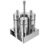 SILENRADAWN Set de 1 Pot à Épices en Acier Inoxydable Argenté Réutilisable Fenêtre Transparente, Facile à Nettoyer, pour Sel, Poivre et Condiments Cuisine