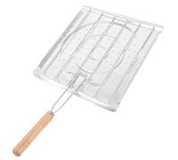 SILENRADAWN Support à Tortillas de maïs en Acier Inoxydable Robuste avec Plateau en Bois pour Cuisson Table de Camping et barbecues en Plein air