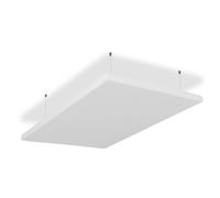 SILENT4® Plafond absorbant acoustique 114x72x5cm en non-tissé acoustique, montage par câble, acoustique améliorée prouvée par panneau acoustique en blanc