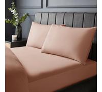 Silentnight Drap-Housse en Pur Coton - Doux au Toucher 200 Fils au Pouce carré - Extra Profond 40 cm - Respirant 100% Coton - Coins élastiques, Lavable en Machine, Vieux Rose, Simple