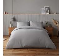 Silentnight Parure de lit Super Douce - Confortable et Confortable au Toucher délicat - Luxueuse Microfibre Facile d'entretien avec Fermeture à Boutons - Élégante et Moderne - Lit Simple - Gris