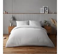 Silentnight Parure de lit Super Douce - Confortable et Confortable au Toucher délicat - Luxueuse Microfibre Facile d'entretien avec Fermeture à Boutons - Élégante et Moderne - Lit Simple - Blanc