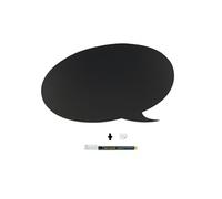 Silhouette ardoise ''bulle'' Feutre craie inclus et kit velcro pour accrochage mural 30x50cm Securit