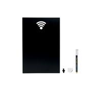 Silhouette ardoise murale ''WiFi'' Feutre craie inclus et kit velcro pour accrochage mural 30x50cm Securit