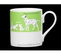 Silhouette Green Dalmations Mug humoristique en porcelaine avec inscription It's not what you think - Stoke on Trent, Angleterre
