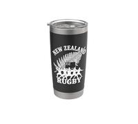 Silhouette Haka vintage de rugby de Nouvelle-Zélande Gobelet isotherme en acier inoxydable double paroi