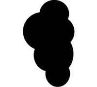 Silhouette nuage ardoise - Feutre-craie inclus et kit velcro pour accrochage mural - 30x50cm Multicolore G
