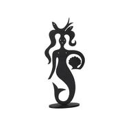 Silhouette Sirène Sculpture Noir