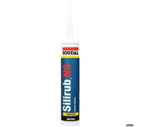 Soudal Mastic silicone neutre sanitaire Silirub NS Blanc 300 ml