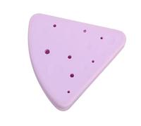 Silicone Boîte Jaune Triangulaire à Maquillage de Houppette | Rangement Cosmétique Compact, Format Voyage, Design Délicat, Aération Pratique, pour Organiser Vos Accessoires