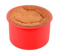 Silicone Cake Mold - Non Stick Round Baking Pan | 1 Piece Baking Mold - | Silicone Dessert Cake Pan Oven Freezer Dishwasher Safe Flexible Quick Release Home BakingTool Red 4 Inch 6 Inch
