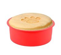 Silicone Cake Mold - Non Stick Round Baking Pan | 1 Piece Baking Mold - | Silicone Dessert Cake Pan Oven Freezer Dishwasher Safe Flexible Quick Release Home BakingTool Red 4 Inch 6 Inch