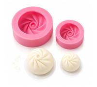 Silicone Dumpling Mold, Manual Baozi Maker Press for Steamed Buns (1 Large + 1 Small)
