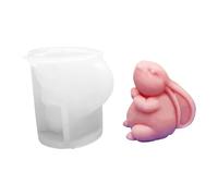 Silicone en forme de lapin facile à nettoyer pour Pâques - Fournitures de fabrication parfumée