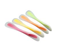 Silicone Grattoir à Crème 4 Pièces à Double Tête | Spatule Translucide pour Étaler, Racler et Mélanger, Outil de Cuisson Facile à Nettoyer Couleur Aléatoire