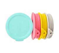 Silicone Jar Lids - 4 Piece Leakproof Reusable Canning Cover | Wide Mouth Jar Cover, 4 Piece Silicone Jar Lids, Leakproof Reusable Canning Covers For Kitchen Pantry Home Cooking