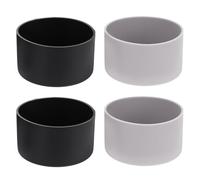 Silicone Manchon Inférieur 7 à 7,5 CM 4 Pièces Antidérapant | Protection Ultra Épaisse, Extensible, Aide Anti-condensation, pour Bouteilles Inox et Flacons Spray, Course, Jogging ou Yoga