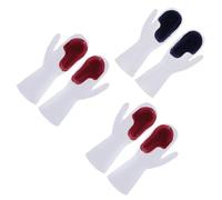 Silicone Moufles de Vaisselle 3 Paires Imperméables | Brosse Liquide Vaisselle, Confortables et Réutilisables, pour Nettoyage la Cuisine, Usage Domestique, Couleur Aléatoire