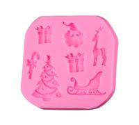 Silicone Moule à Fondant Classique Rose Thème Noël | Souple, Antiadhésif et Facile à Nettoyer, Usage Réfrigérateur, pour Décoration Pâtissière et Fêtes