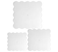 Silicone Moule à Plateau de Fruits 3 Pièces Époxy | Surface Lisse Antiadhésive, Réutilisable, pour Plateau à Thé et Présentoir à Desserts, Blanc