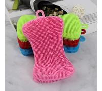 Silicone Plat Lavage Brosse Pot Casserole Éponge Épurateur Silicone Tampon À Récurer Pot Casserole Lavage Brosses Cuisine Outil De Nettoyage
