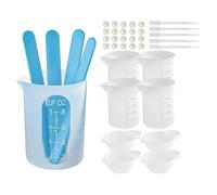 Silicone Resin Measuring Cups DIY Craft Mixing Tools Epoxy Casting Set | Flexible Reusable Cups Help Measure And Mix Resin, Epoxy, Pigments And Craft Materials For Jewelry, Art And DIY Projects