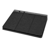 Silicone Stove Cover Mat - Counter Protector for Farmhouse Home Kitchen RV Cafe | Heat Resistant Anti Slip Pad with Large Dish Drying Counter Mat Food Prep Area, 71.12x50.8x19.99cm Black Gray