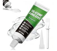 Silicone Transparent, Colle Silicone, Étanche, Séchage Rapide Elastique | Joint SiliconeTransparent, Colle Extra Forte tout Support, Mastic Silicone pour Verre, Métal, Céramique, Plastique, 100ML