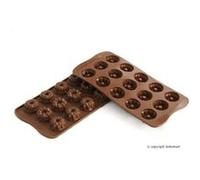 Silikomart - Moule silicone SCG19 FANTASIA - 15 chocolats antiadhésif Ø 28 h 15 mm - Made in Italy