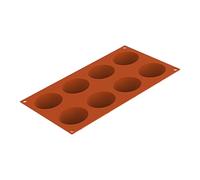 Silikomart 20.003.00.0060 SF003 Moule Forme Demi-Sphères 6 Cavités Silicone Terre Cuite, Marron
