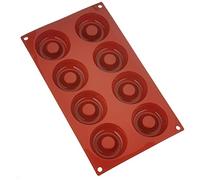 Silikomart 20.011.00.0060 SF011 Moule Forme Savarin 8 Cavités Silicone Terre Cuite, Terracotta