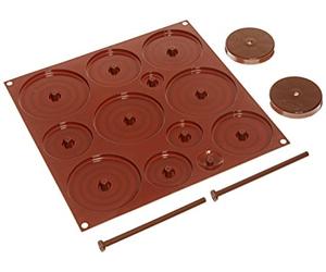 Silikomart 22.152.77.0065 C3D02 Moule pour Chocolat Forme Sapin Thème Pâques Silicone Marron