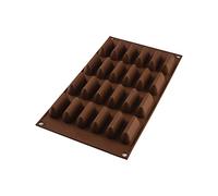 Silikomart 26.125.77.0065 SF125 Moule pour Chocolat et Glace Forme Chocogianduia Silicone Marron