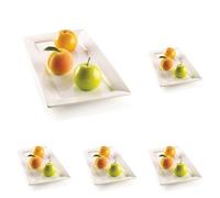 silikomart 26.300.13.0065 ISPIRAZIONI DI Frutta moule en silicone, Cream (Lot de 5)