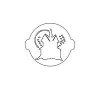 silikomart 70.020.99.0060 Acc 042 Château Hante Pochoir pour Décoration des Gâteaux Plastique/Polypropylène Blanc 1 x 24,5 x 31,5 cm