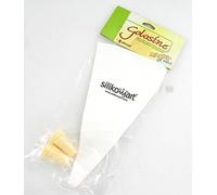 silikomart 70.033.99.0060 Poche pâtissière + 6 douilles, 34 cm Blanc