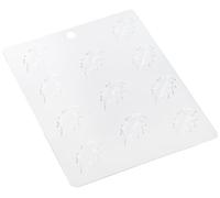 Silikomart 70.088.99.0060 Moule Multicavité en Plastique pour Chocolat et Gelées en Forme Agrifeuille, Transparent, 0,2 x 18,5 x 31,7 cm
