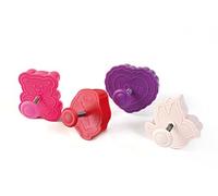 Silikomart 70.112.99.0069 ACC089 Lot de 4 Emporte-Pièces Thème Amours | Plastique, Multicolore 130 x 130 x 60 mm